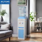 AILYONS AFK-111 Water Dispenser Hot And Normal With Storage Cabinet - White and Blue (1YR WRTY)